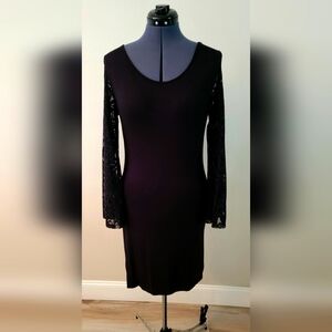ROCK 47 Wrangler Flare Sleeve Black Dress L